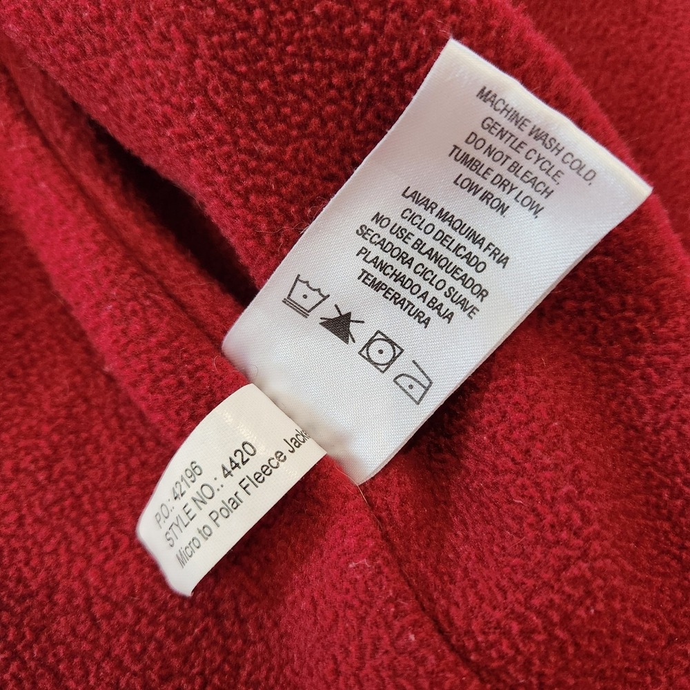 VTG Y2K RED OAK Oklahoma Sooners OU Men Med Crimson Fleece Lined Full Zip Jacket - Picture 13 of 14
